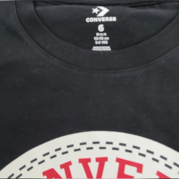 Converse short sleeve tshirt in black, size 6 (M) - Picture 2 of 4